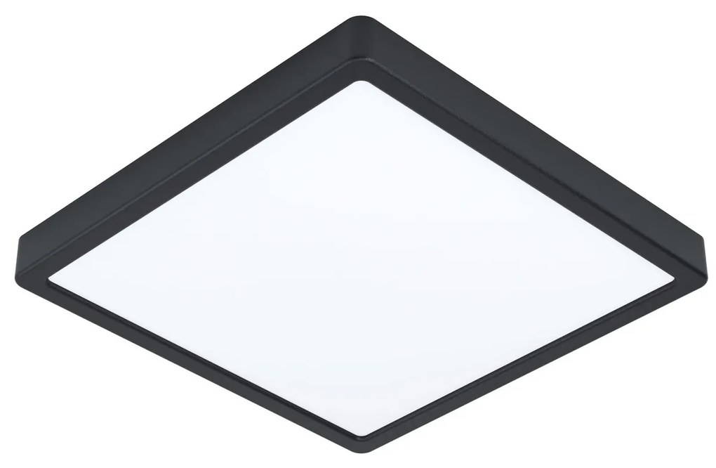 EGLO LED stropné svietidlo FUEVA 5, 20W, denné biele svetlo, 28,5x28,5cm, štvorcové, čierne