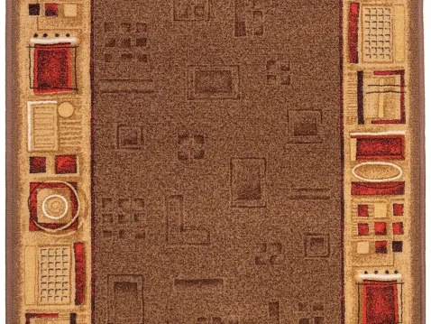 Koberce Breno Behúň JENA 44, šíře role 67 cm, hnedá, viacfarebná