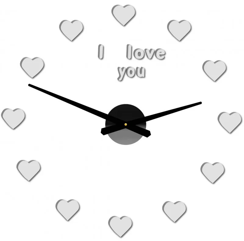 Moderné nalepovacie nástenné hodiny | 3D hodiny 12P014-Wanduhr HEU-