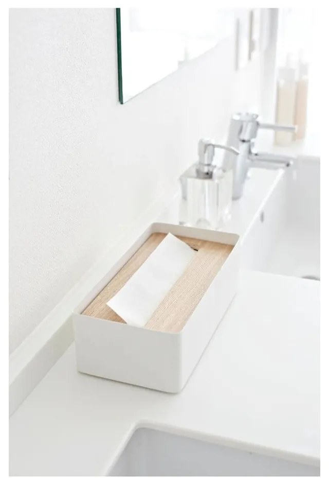 Biely zásobník na vreckovky YAMAZAKI Tsu