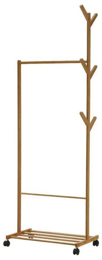 Tempo Kondela Pojazdný vešiak, bambus, šírka 60cm, VIKIR TYP 1