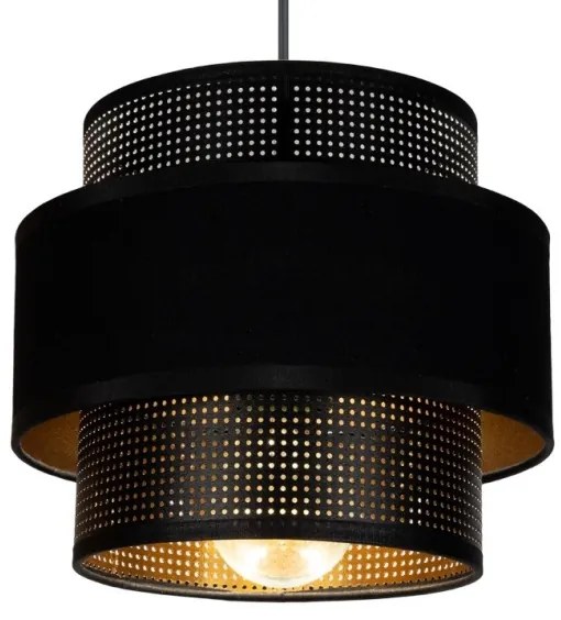 Luster na lanku NESS 2xE27/60W/230V pr. 30 cm čierna