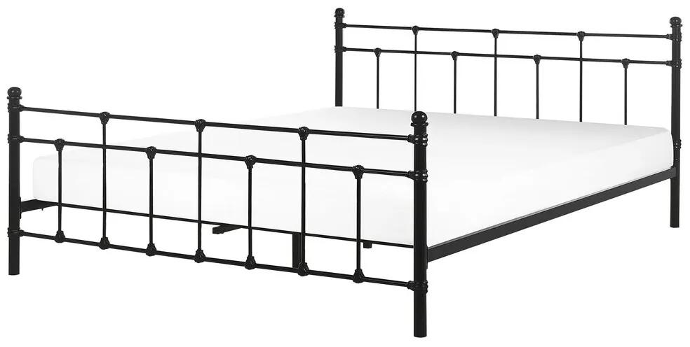Manželská posteľ 160 cm LUXO (s roštom) (čierna). Vlastná spoľahlivá doprava až k Vám domov. 1007326