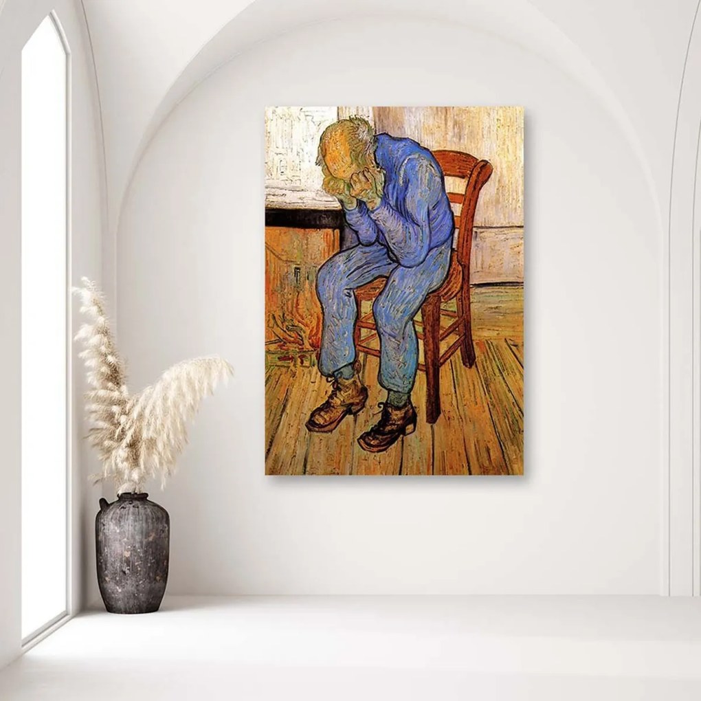 Obraz na plátně Starý muž ve smutku V. van Gogh - 70x100 cm