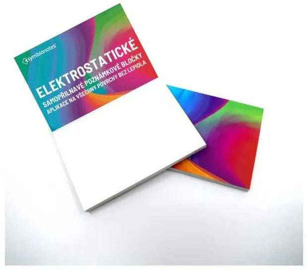 Elektrostatický poznámkový bloček Symbionotes 19 x 10 cm - 100 listov, biela