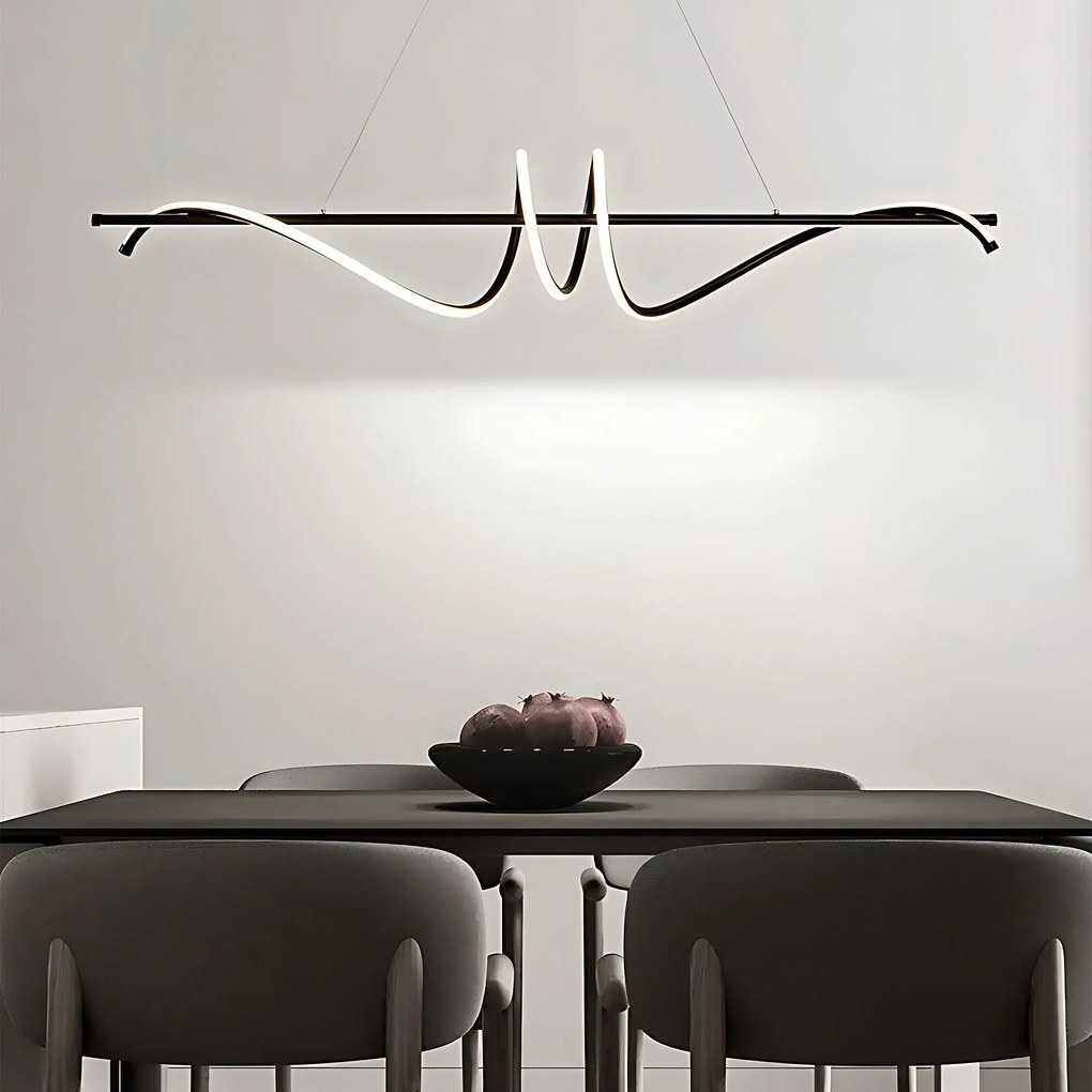 Toolight Toolight, LED stropné svietidlo 120cm, 50W, 3000K, LHJ023-CP, čierna matná, OSW-50011
