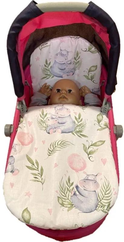 SDS Perinky do kočíka pre bábiky Hrošíky baby Bavlna, výplň: Polyester, 1x 27x40 cm / 25x20 cm