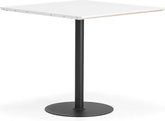 Bartový stôl METRIC, rozširujúci diel, 1000x1000x900 mm, čierna/biela