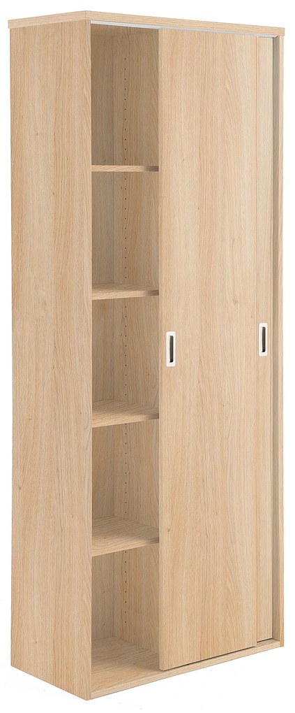 Kancelárska skriňa s posuvnými dverami MODULUS, 2000x800 mm, dub