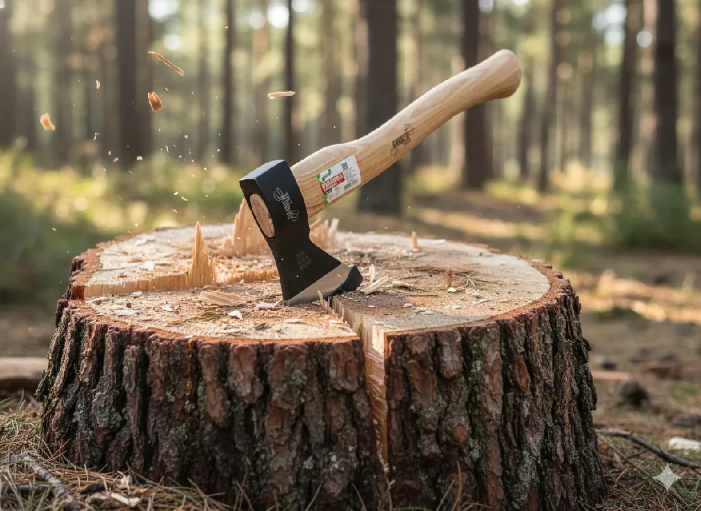 Garden Line Tesárska sekera 600 g s drevenou rukoväťou 36 cm