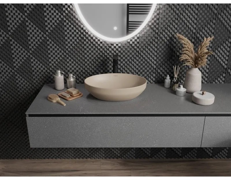 Mexen Cornelia, umývadlo na dosku 50 x 36 cm, cappuccino matná, 21885064