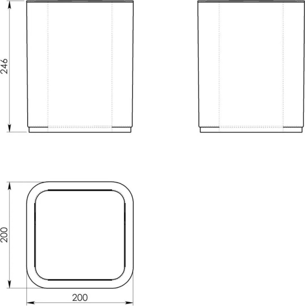 Gedy SEVENTY odpadkový kôš výklopný, 8 l, plast ABS, šedá 630908