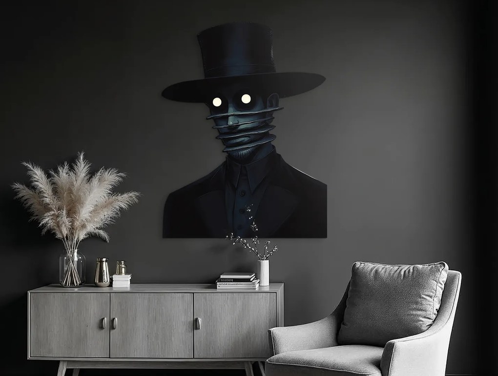 drevko | Abstraktný obraz Tajomný klobúk 65 x 495 cm