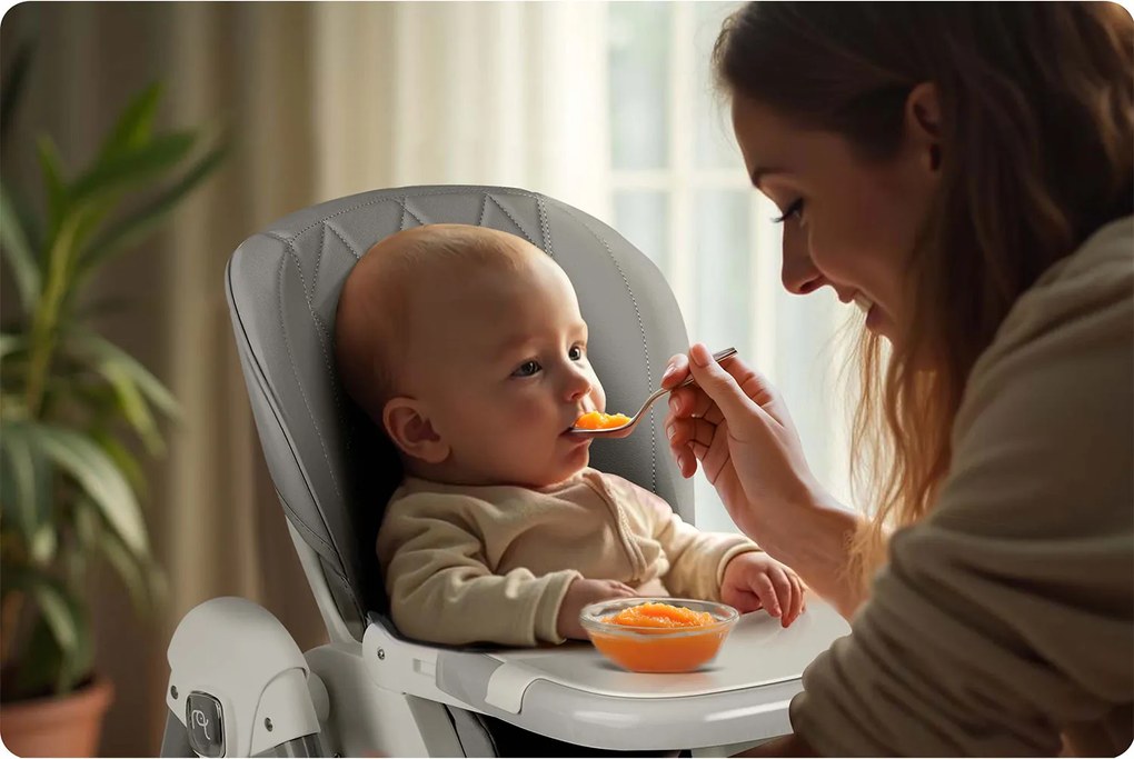 Detská stolička 3v1 Nukido Elite - sivá