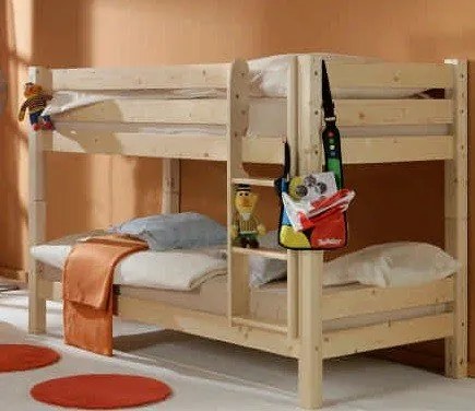 Detská poschodová posteľ BARČA 180x80 cm - prírodná