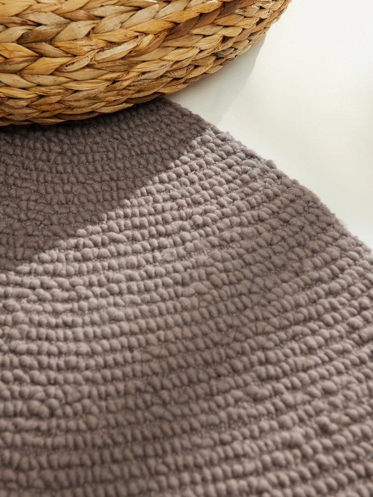 Hanse Home 200x200 (priemer) kruh cm Kusový koberec Calmio 106219 Taupe kruh, hnedá, obývacia izba