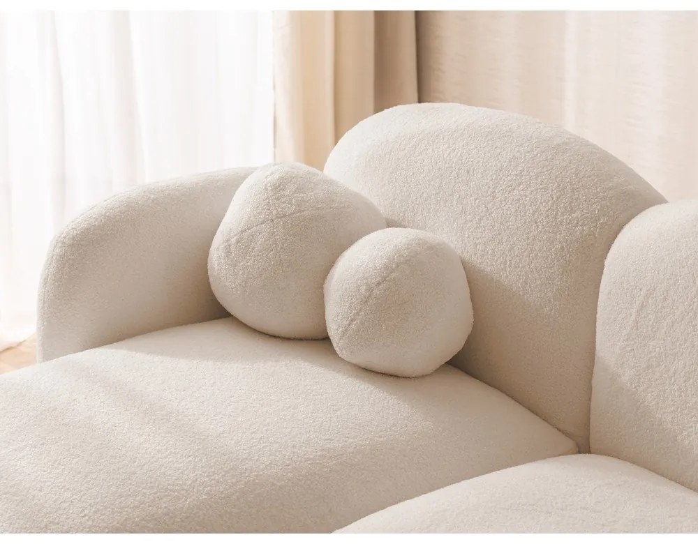 Svetlohnedá rohová pohovka z textílie buklé (ľavý roh/s leňoškou) Orbit – Ropez