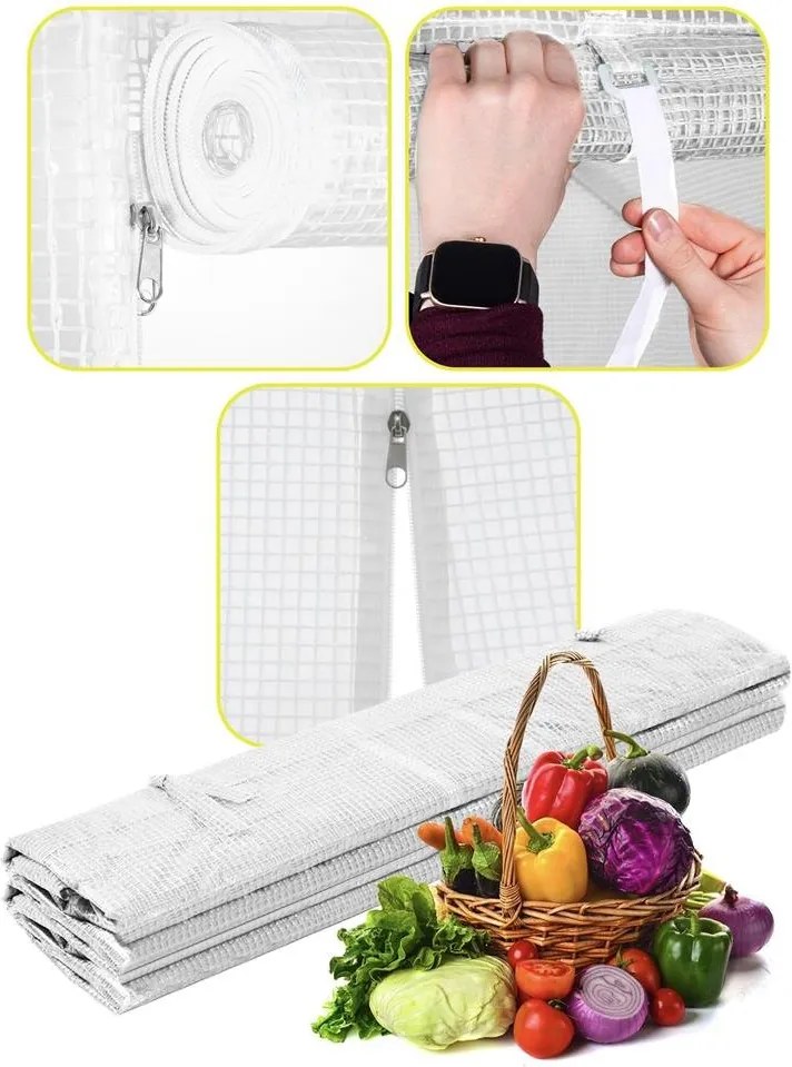 Springos Záhradný skleník / fóliovník 4 × 2,5 × 2 m GT0009 UV-4, 140 g/m²