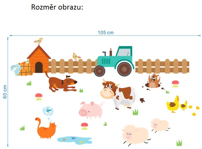 Veselá Stena Samolepka na stenu na stenu Zvieracia farma