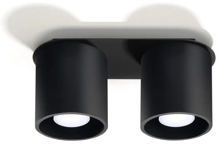 Stropné svietidlo Orbis, 2x čierne kovové tienidlo