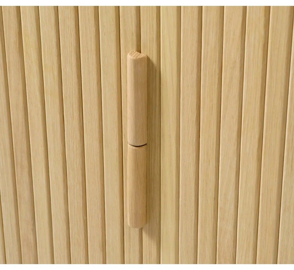 Skrinka v dekore duba s posuvnými dverami v prírodnej farbe 113x90 cm Cavo – Unique Furniture