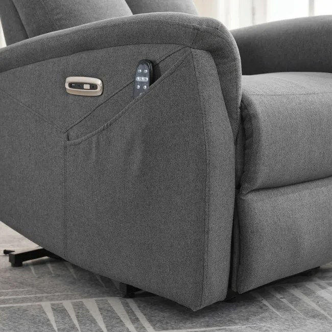 Polohovacie kreslo sivé, elektrické TV-929 GREY2