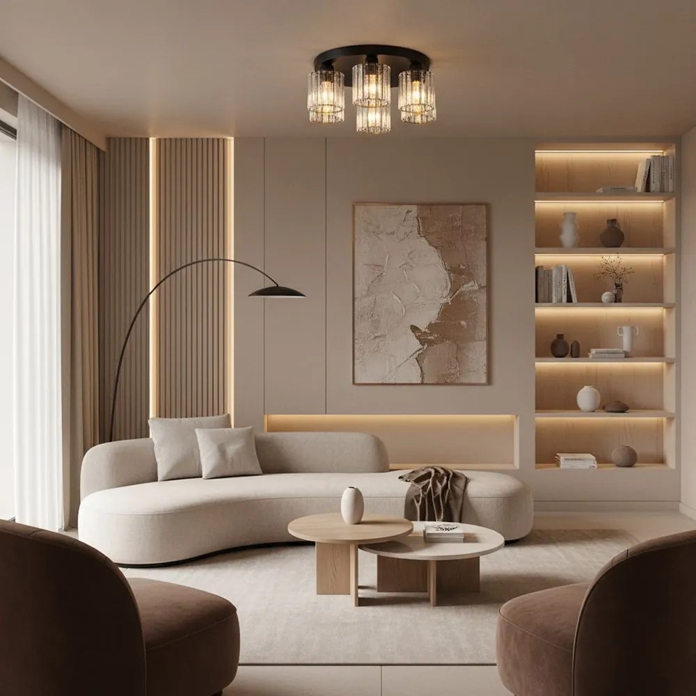 Toolight Toolight, stropné svietidlo 5xE27, EBT023-5C, čierna, OSW-01223