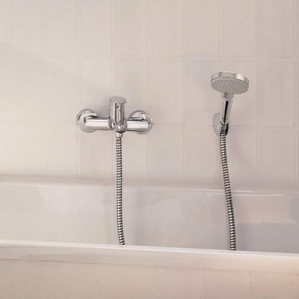 HANSGROHE Rebris S páková vaňová batéria nástenná s dvomi prietokmi, chróm, 72443000