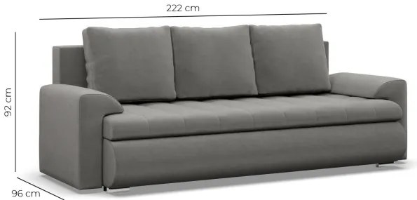 Trojmiestna rozkladacia sedačka FORESTA Kronos tmavosivá