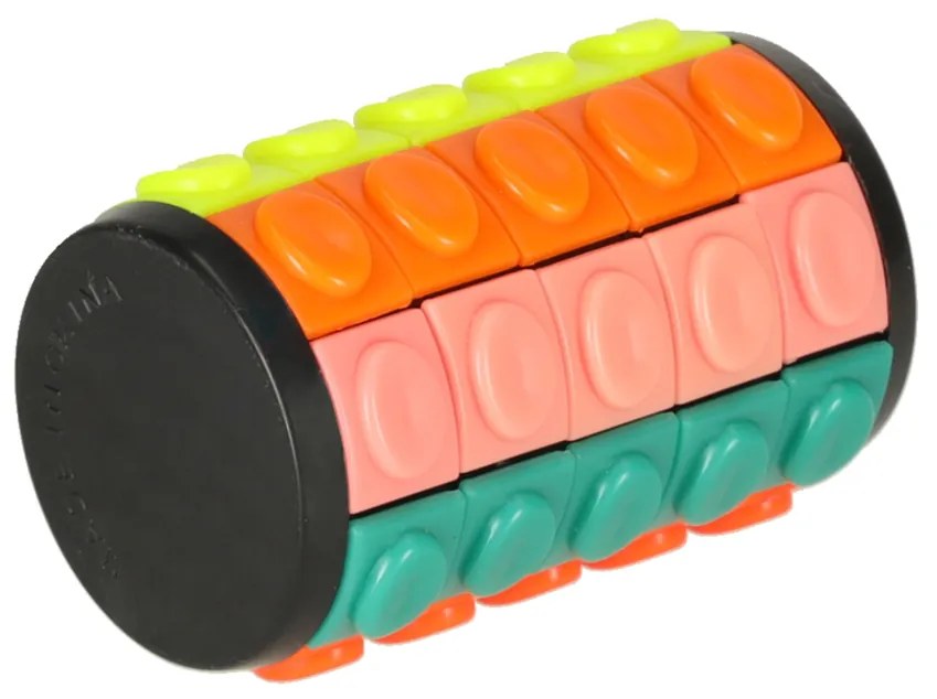 KIK Logická skladačka: rotačný 5-úrovňový valcový hlavolam, farebné puzzle (deti+dospelí)