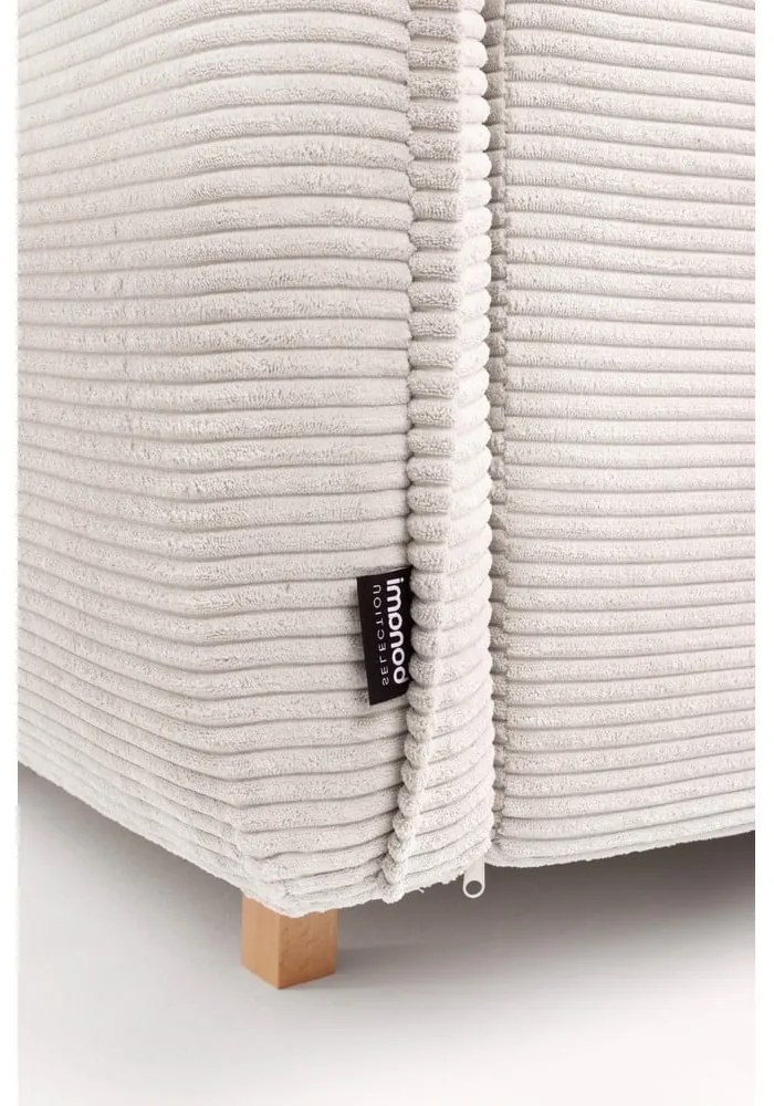 Béžová menčestrová rozkladacia rohová pohovka (pravý roh/do tvaru "U") Tori – Bonami Selection