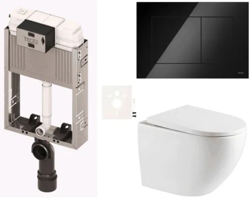 Závesný wc set na zamurovanie SAT SIKOTZREX67BL, 1 ks