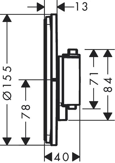 Hansgrohe ShowerSelect Comfort S, termostat pod omietku pre 1 spotrebič, biela matná, HAN-15553700