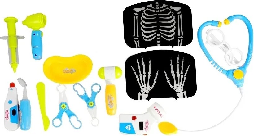 LEAN Toys Lekársky vozík s príslušenstvom 22 položiek