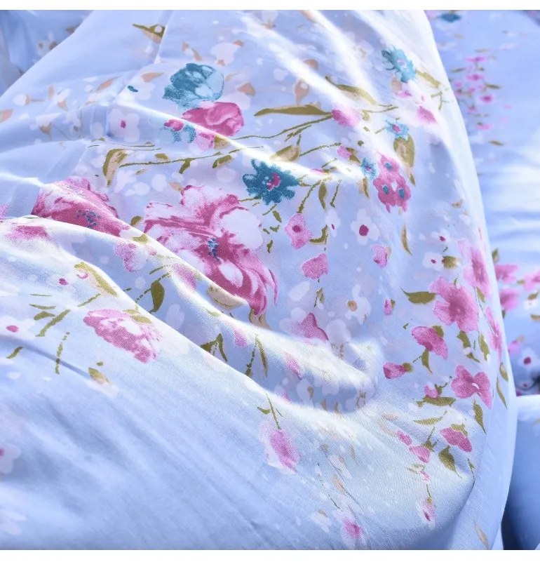 Obliečky bavlnené Stela modré EMI, Francúzsky set1 200x220 + 2x (70x90)