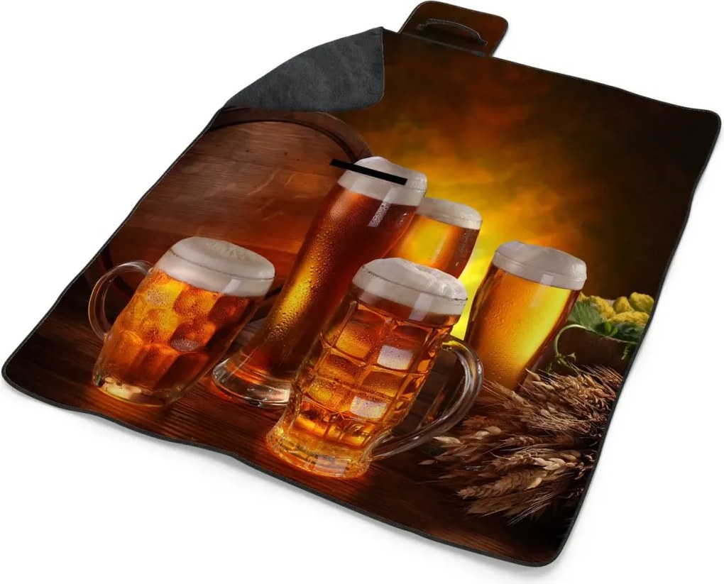 Sablio Plážová deka Krígle s pivom: 200x140 cm