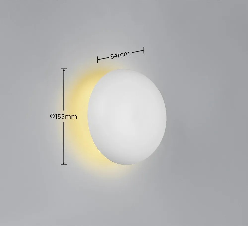 Matne biele LED nástenné svietidlo na USB Davey – Reality