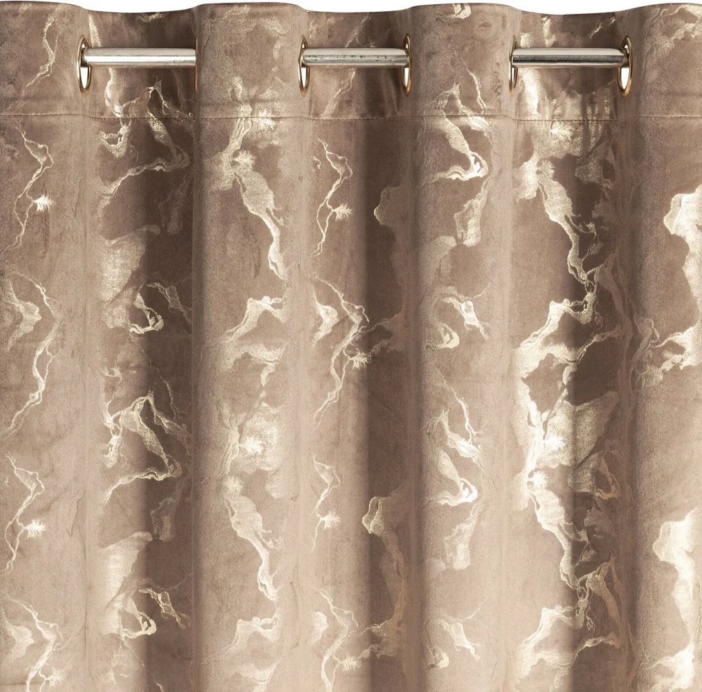 ZATEMŇOVACÍ ZÁVES NA KRÚŽKOCH RAJA 140X250 CM VZOROVANÁ