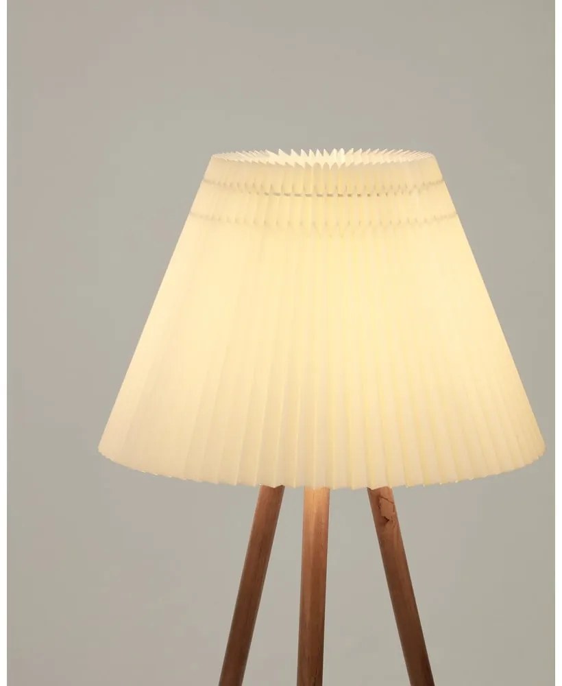 Stojacia lampa v prírodnej farbe s textilným tienidlom (výška 149 cm) Benicarlo – Kave Home