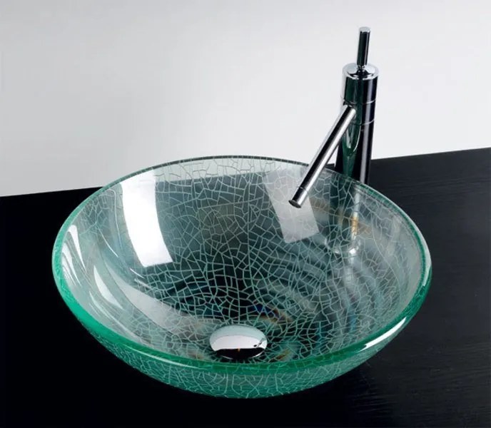 Sapho Sapho, ICE sklenené umývadlo priemer 42 cm, 2501-04
