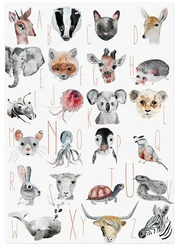 Detský plagát s abecedou