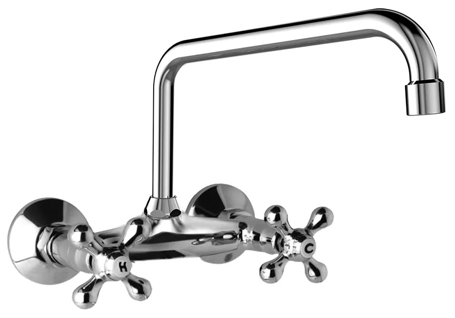 Mereo Mereo, Retro Viktorie batéria drezová, nástenná, s U ramienkom rúrkovým ø 18 mm - 230 mm, MER-CBL30104