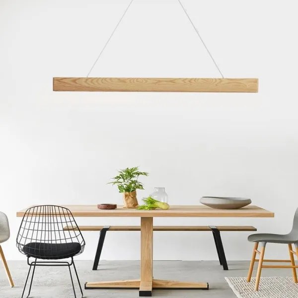 LED Luster na lanku LED/22W/230V 4000K 120 cm jaseň/masív