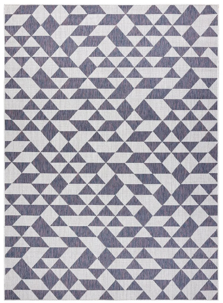 Dywany Łuszczów Kusový koberec Sion Sisal Triangles 22373 ecru/blue-pink – na von aj na doma - 120x170 cm