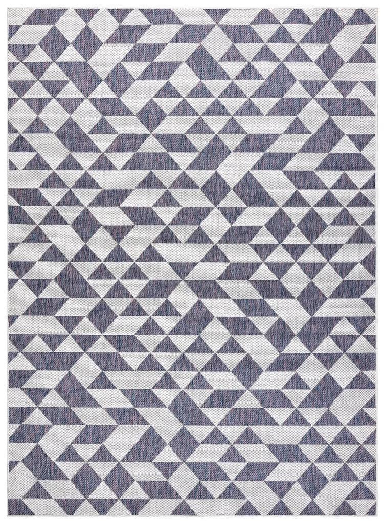 Dywany Łuszczów Kusový koberec Sion Sisal Triangles 22373 ecru/blue-pink – na von aj na doma - 160x220 cm