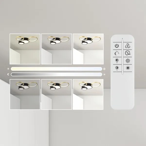 Stmievateľné stropné svietidlo ALIZEE LED/30W/230V 3000-6500K čierna/zlatá