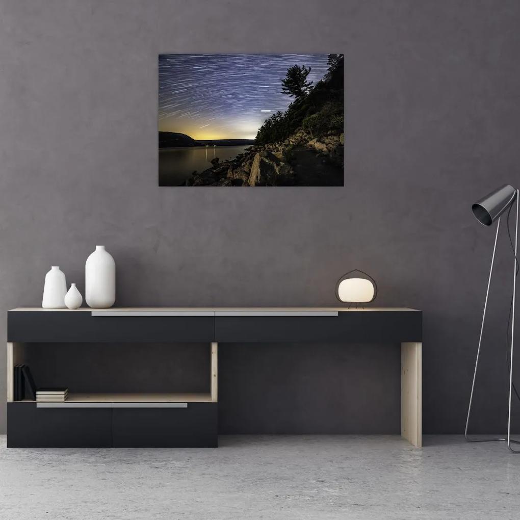 Sklenený obraz - obloha pri západe slnka (70x50 cm)