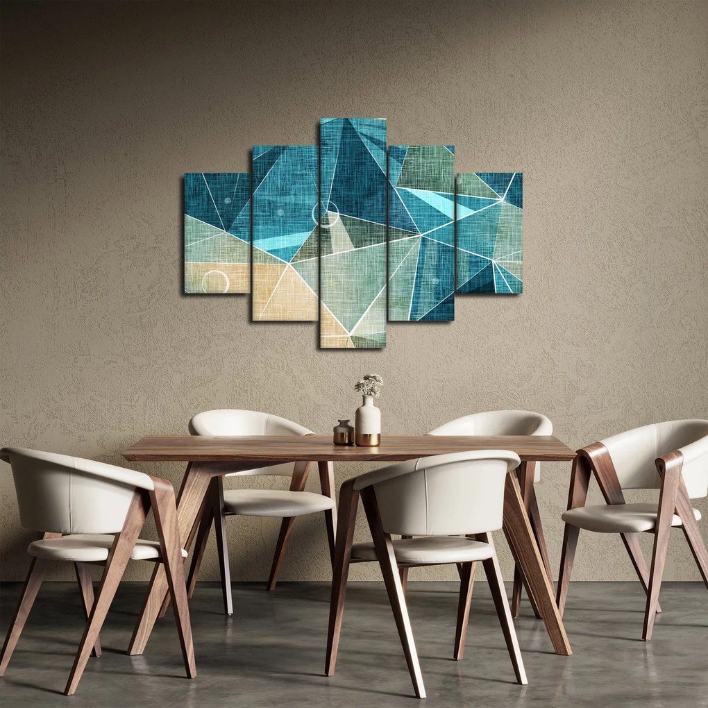 Obraz - Tyrkysová abstrakcia (150x105 cm)