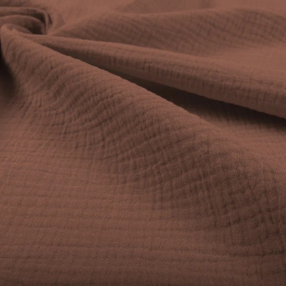 Biante Mušelínový behúň na stôl MSN-075 Hnedý 45x120 cm