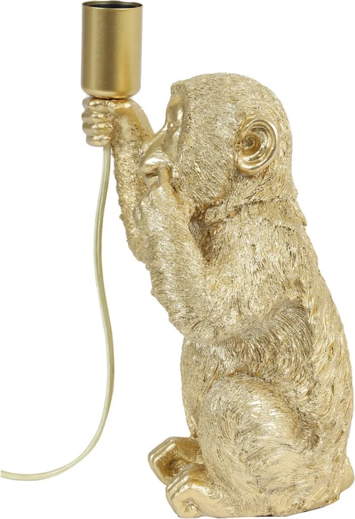 Zlatá stolná lampa s opičkou Monkey - 20*19*34 cm/40W